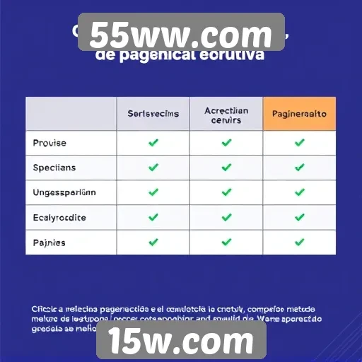 Comparação de métodos de pagamento no 55ww.com